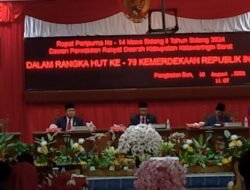 Rapat Paripurna Ke-14 DPRD Kotawaringin Barat Menyambut HUT Kemerdekaan RI ke-79 tahun 2024.