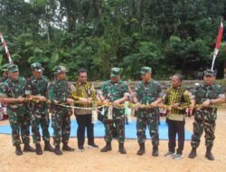 Jalan Program TMMD Ke-121 Di Desa Kasiau Raya Diberi Nama Jalan Pejuang Martinus