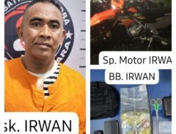 Iwan Bawa Shabu 1 Kg Diringkus di Atas KLX Merek Kawasaki