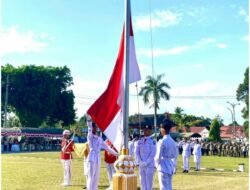 Apel Upacara Penurunan Bendera di Barito Timur Berjalan Lancar