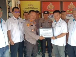 PTPN IV Reg II Unit Kebun Pasir Mandoge Serahkan Bantuan TJSL Kepada Polsek BP Mandoge 25 Juta Rupiah.