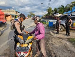 Polres Jayawijaya Gelar Razia Senjata Tajam di Kota Wamena