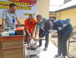 Ditnarkoba Polda Papua Musnakan 1 Kg Ganja dan 210 Paket Sabu