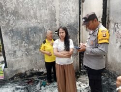 Diduga Korsleting Listrik Rumah Warga Binjai Terbakar