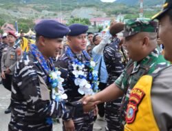 Kasrem 132/Tdl Hadiri Penyambutan Taruna dan Taruni AAL Angkatan Ke-72 dalam Latihan Jalasesya