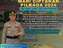Kapolres Musi Rawas Berikan Himbauan Pasca Pemungutan Suara Pilkada 2024
