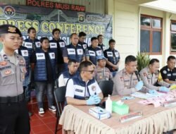 Satresnarkoba Polres Musi Rawas Berhasil Ringkus 98 Tersangka, Sabu 717,6 gram, Ekstasi 59 Butir, dan Ganja 250 gram Tahun 2024.
