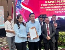 KPU Kota Kupang Resmi Menetapkan Christian Widodo dan Serena Sebagai Walikota dan Wakil Walikota Kupang Periode 2024 – 2029