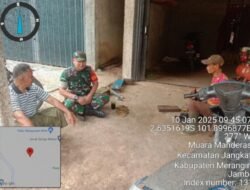Koramil 420-05/Jangkat Dim 0429/Sarko, Laks Giat (Komsos) Desa Muara Maderas