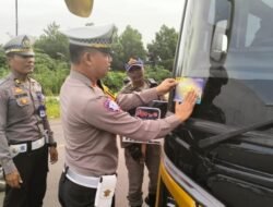 Satlantas Polres Musi Rawas Gelar Sosialisasi serta Ran Check Angkutan Penumpang