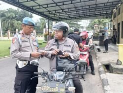 Tegakkan Disiplin, Sipropam Polres Musi Rawas Cek Kelengkapan Kendaraan Personel