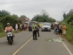 Kecelakaan Lalulintas di Jalinsum Simpang Gegas Temuan, Satlantas Polres Musi Rawas Sigap Olah TKP