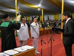 Gubernur Aceh Lantik H. Mukhlis. ST – Ir. H. Razuardi. MT Sebagai Bupati Dan Wabup Bireuen Periode 2025-2030