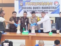 Awal Tahun 2025, Kapolres Bersama Stakeholders Musnahkan 420 Gram Sabu dan 166 Butir Ekstasi