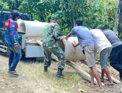 Satgas TMMD Ke-123 Kodim 0111/Bireuen Bergotong Royong Bersama Warga