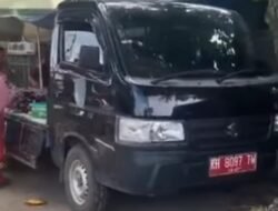Mobil Dinas Berpelat Merah, Disulap Jadi Lapak Jual Sayur Pasar Subuh