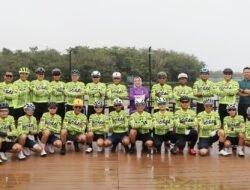 Siagakan Ratusan Personel, Kapolres Musi Rawas Dampingi Kapolda Sumsel Gowes Bareng ke Danau Aur