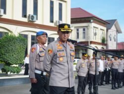 Pimpin Apel Pengamanan Jelang May Day : Kapolres Lhokseumawe Tegaskan Komitmen Kawal Aspirasi Buruh