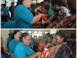 Pokja 4 TP -PKK Mimika Gelar Pelayanan Kesehatan Bersama Posyandu di Distrik Mimika Barat.
