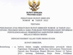 Pembayaran Iklan Dinas Kominfosan Bireuen Mengacu Pada Perbub 46 Tahun 2022, Berpotensi Jadi Temuan