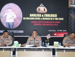 KAPOLRES BATU BARA MINTA PARA KASAT, KAPOLSEK, TINGKATKAN KAMTIBMAS, TUTUP USAHA ILEGAL, BERANTAS JARINGAN NARKOBA