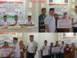 Pemerintah Desa Sri Tanjung Serahkan Bantuan BLT DD TA 2025 Tahap ll Tiga Bulan Kepada 15 KPM