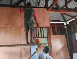 Satgas TMMD Mulai Pemasangan Dinding Kamar, Pekerjaan Fisik Capai Tahap Penting