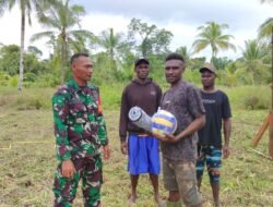 Satgas TMMD Hadirkan Fasilitas Voli, Wujudkan Kesejahteraan Warga