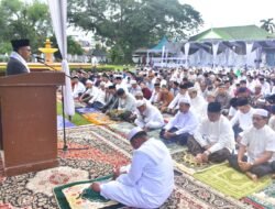 Bupati Aceh Tamiang Shalat Iedul Adha 1446 H Bersama Masyarakat di Pendopo