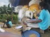 Wujud Kedekatan dengan Petani binaan, Babinpotdirga Lanud Yku, Bantu Jemur Padi