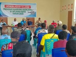 YPMAK Menggelar Sosialisasi Program Kampung Higland 2025 di Kampung Limau Asri Barat Distrik Iwaka.
