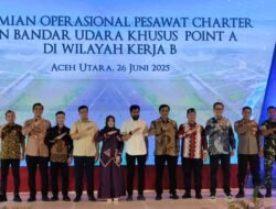 Kapolres Lhokseumawe Hadiri Peresmian Pesawat Pegasus di Bandara Khusus Point A di Aceh Utara