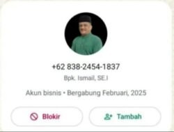 Nomor WhatsApp Wakil Bupati Aceh Tamiang Di Hacker
