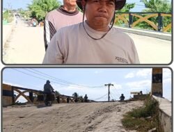 Miris..!!! Biaya Pembangunan Jembatan Bandar Khalifah Rp.5,7 Miliar Tetapi Warga yang Melintasi Sering Jatuh.