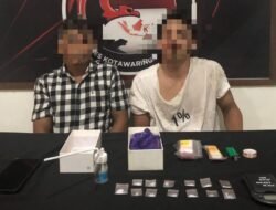 Polres Kotawaringin Barat Amankan Dua Pengedar Narkotika Di Batu Belaman Kumai