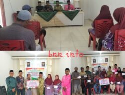 Pemdes Sri Tanjung Salurkan Bantuan BLT DD Tahun Anggaran 2025 Tahap lll Tiga Bulan Kepada 15 KPM