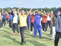 Usai Bersepeda Santai, Bupati Armia dan ASN, Senam Sehat Massal Di Stadion