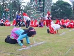 Keluarga Besar Yonif 122/TS Semarakan  HUT Kemerdekaan RI Menggelar Perlombaan di Mako Yonif 122/TS