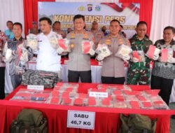 Polres Lamandau Kembali Berhasil Gagalkan Penyeludupan Sabu Seberat 46,7 Kg