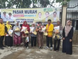 Sambut HUT Golkar Ke – 61, DPD II Partai Golkar Aceh Tamiang Gelar Pasar Murah