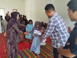 Santuni Anak Yatim Piatu Ketua 234 SC dan Relawan Bonar Octo Simangunsong ,S.H bersama Henry Pakpahan ,S.H berbagi kasih