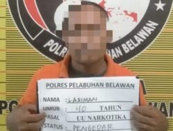 Sat Narkoba Polres Pelabuhan Belawan Tangkap Pengedar Shabu di Pasar 4 Marelan.