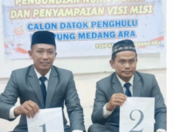 Dua Calon Datok Penghulu Kampung Medang Ara Resmi Cabut Nomor Urut