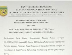 Pansel Umumkan Tiga Besar Nama-nama Pejabat Hasil Seleksi Terbuka JPT Pratama Tahun 2025