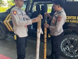 Polsek Kawasan Bandara Mozes Kilangin Amankan 81 Bahan Baku Anak Panah Milik Penumpang Asal Puncak