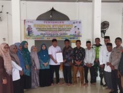 Muspika Kecamatan Peulimbang Pimpin Pertemuan Rembug Stunting di Desa Kuta Trieng