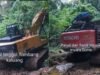 Operasi Senyap Mabes Polri di Madina : Dua Excavator PETI Dipasangi Police Line