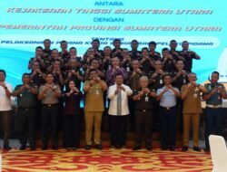 Kasdam I/BB Hadiri Penandatanganan MOU/PKS Kejaksaan dan Pemprov terkait Pidana Kerja Sosial di Kantor Gubsu