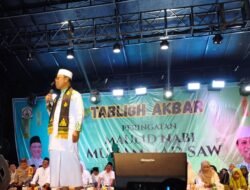 Ustadz Das’ad Latif Hadir Dalam Tausiah Akbar Peringatan Maulid Nabi SAW di Aceh Tamiang
