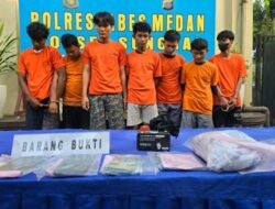 7 Specialist Begal Malam Berhasil Diringkus Polsek Sunggal.